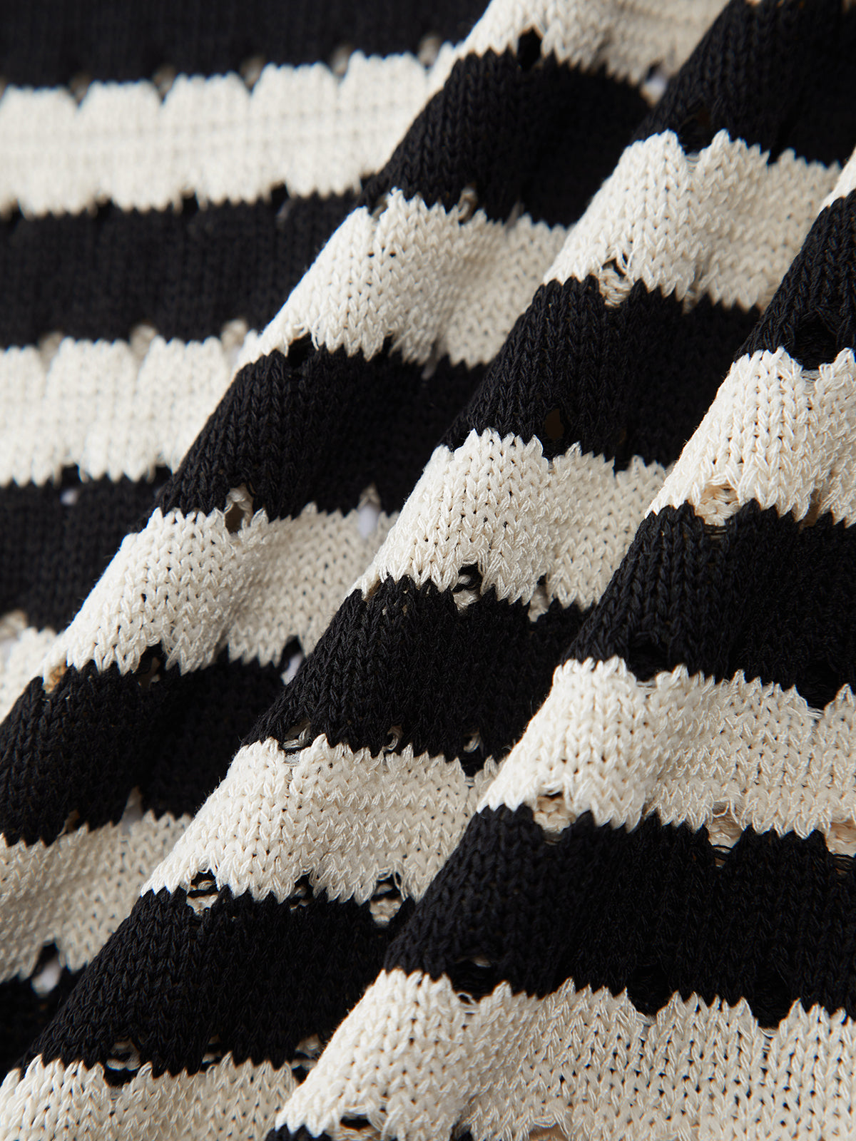 Ruœgy Gilet Crochet Rayé Femme