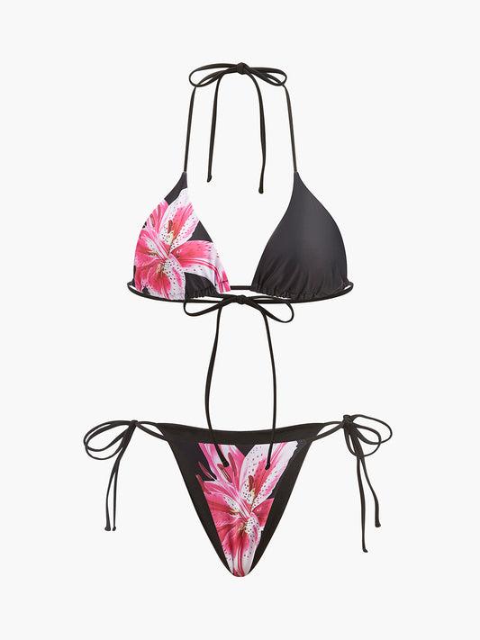 Ruœgy Maillot de Bain avec Jupe Fleuri Femme