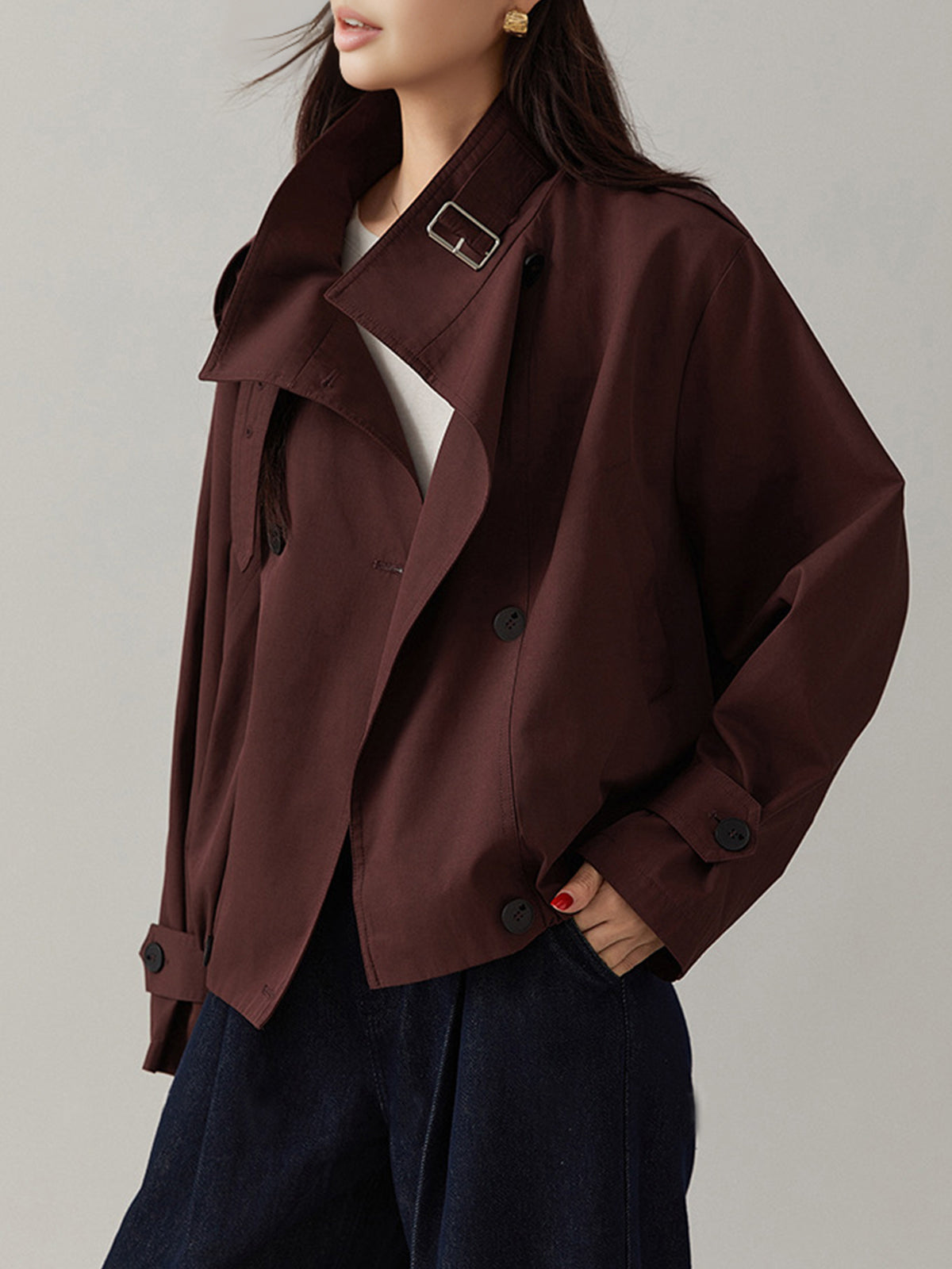 Ruœgy Vintage Oversized Trench Coat