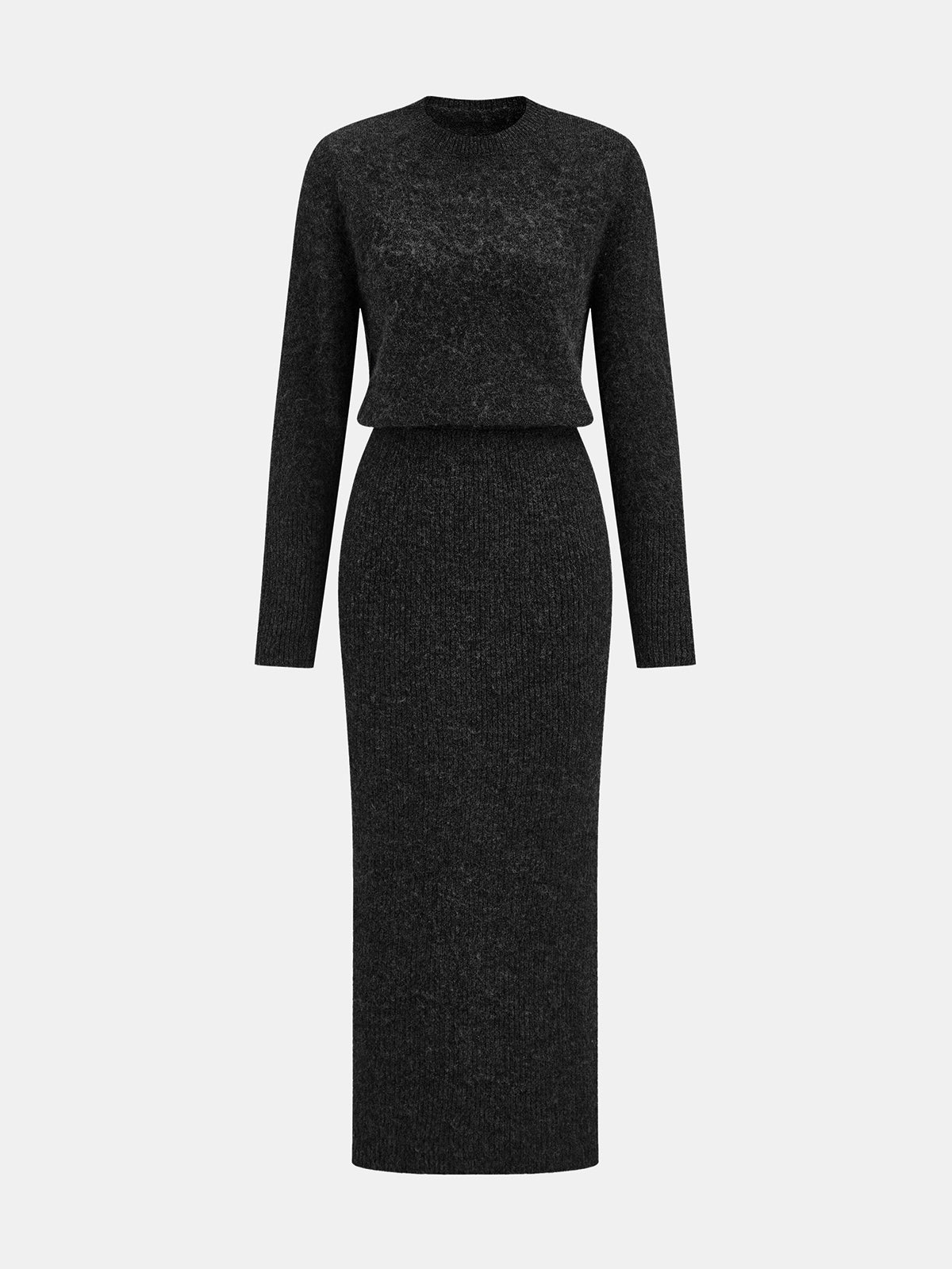 Ruœgy Robe Midi Maille Laine Mélangée Femme