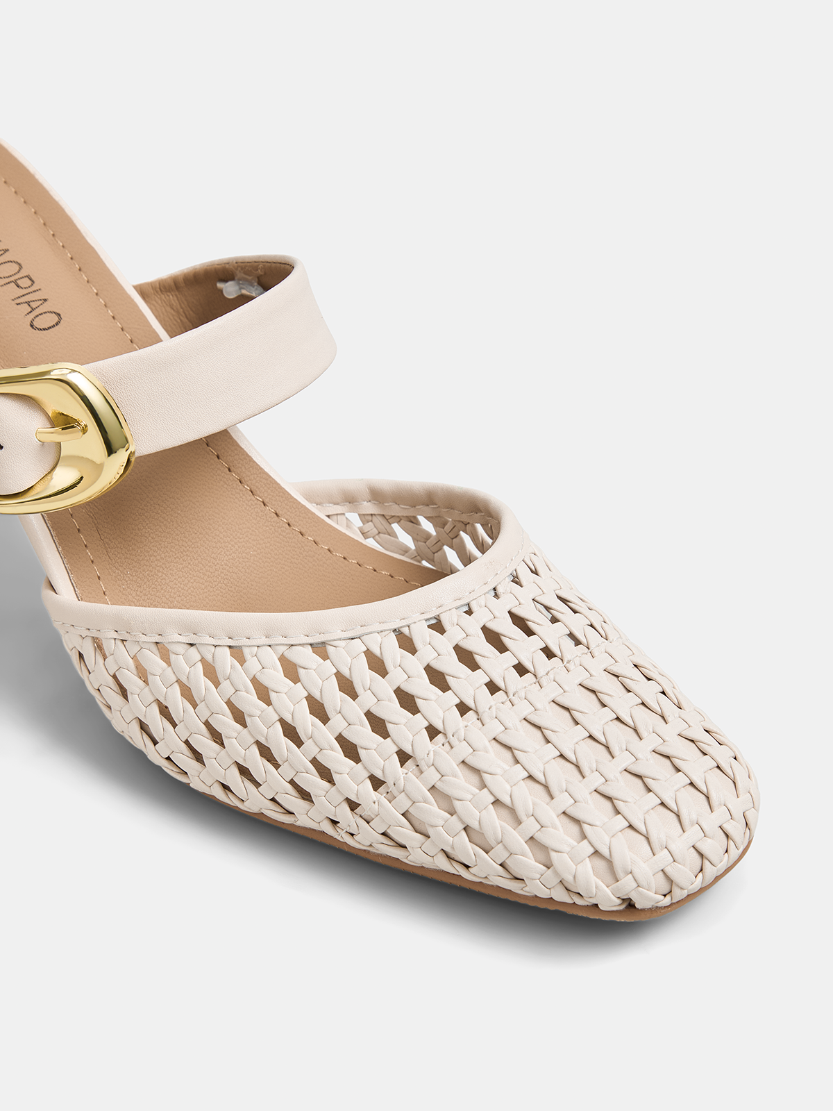 Ruœgy Mules à Talon Femme Tressées