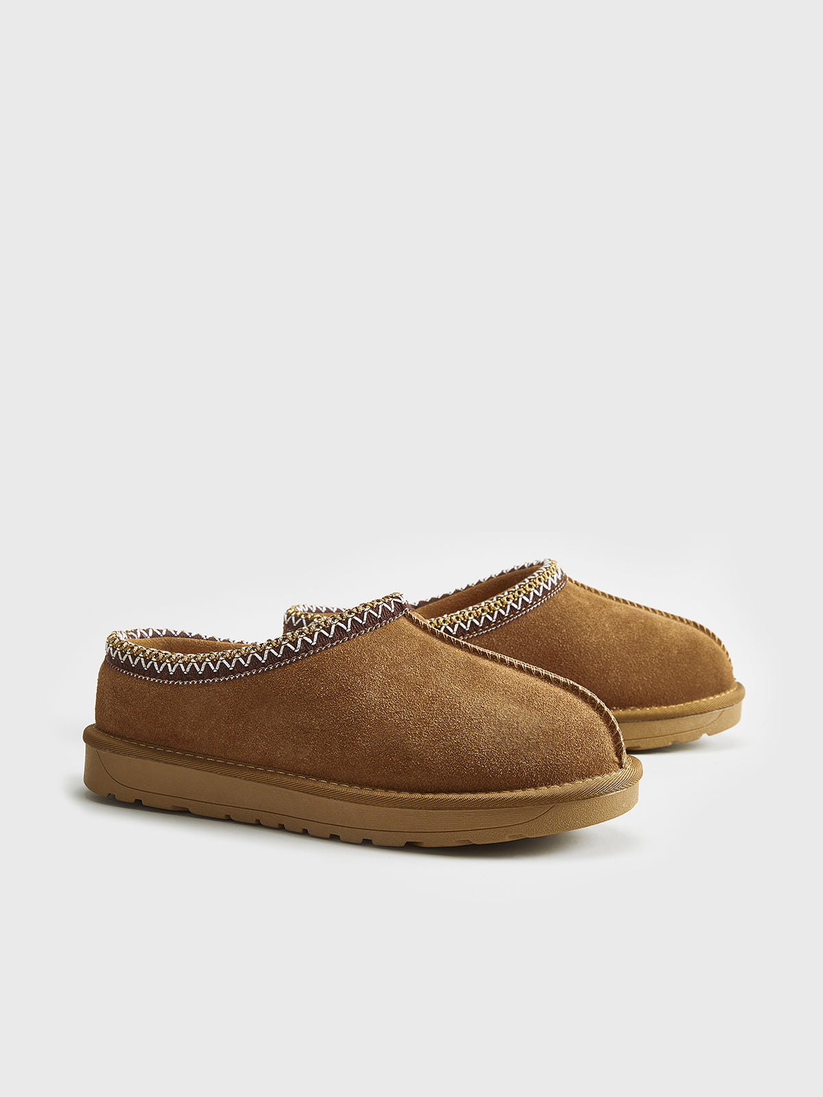 Chaussons Femme Doublés à Bout Rond et Talon Bas