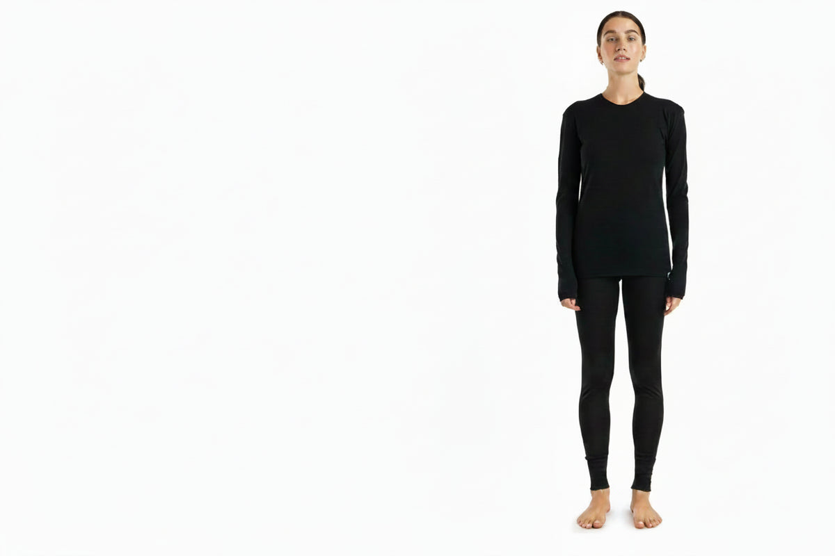 Ensemble Sous-Vêtements Thermiques en Laine Mérinos Femme
