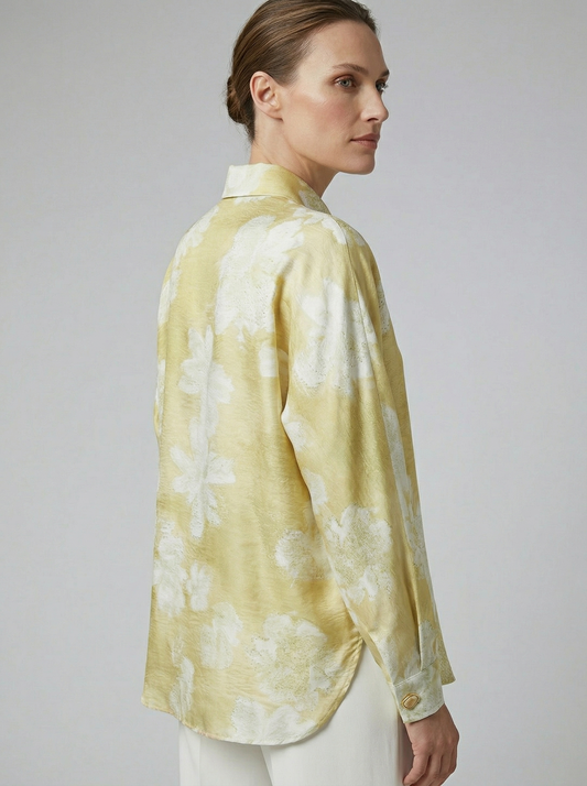 Ruœgy Blouse Fleurie Manches Longues Femme