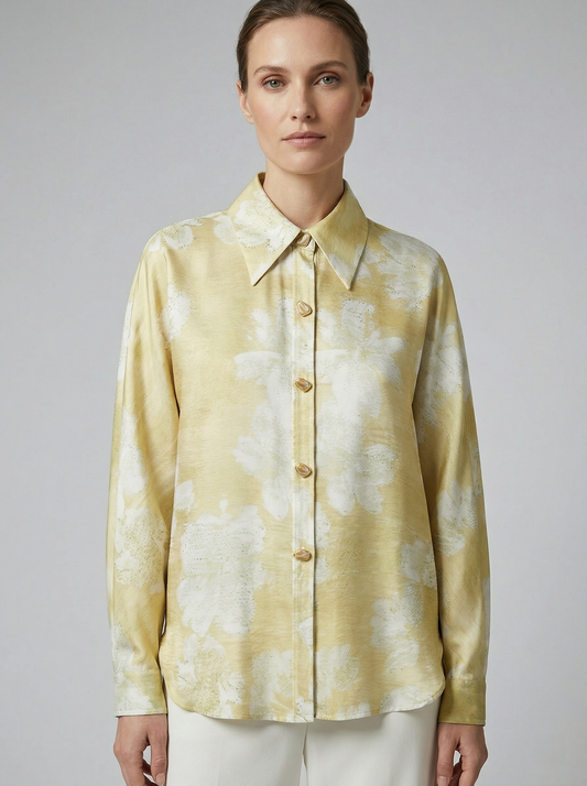 Ruœgy Blouse Fleurie Manches Longues Femme