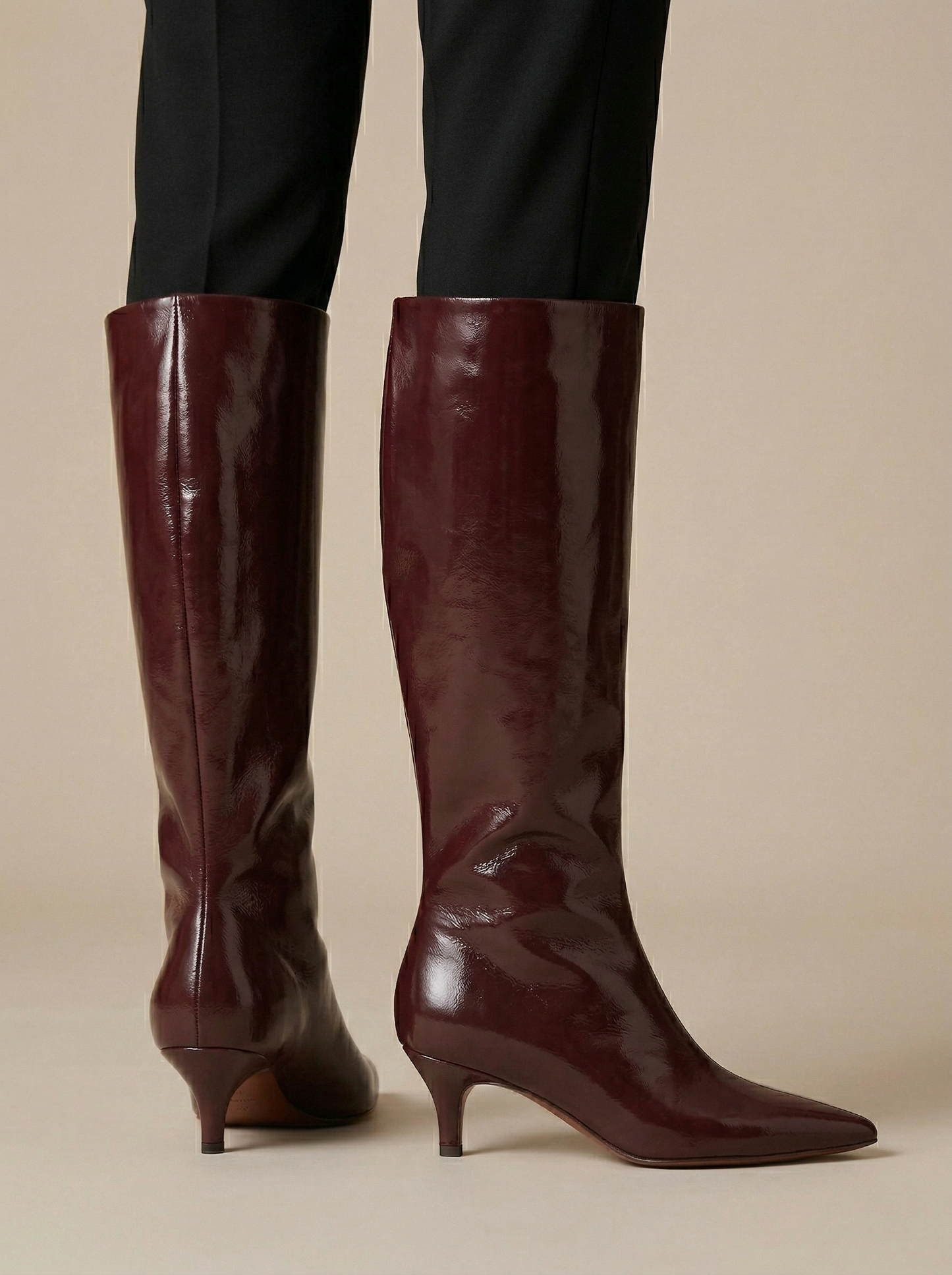 Ruœgy Bottes Hautes Bout Pointu Femme