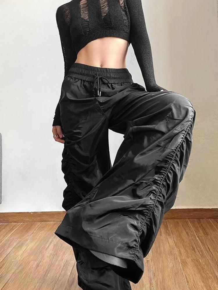 Pantalon Parachute Froncé Femme