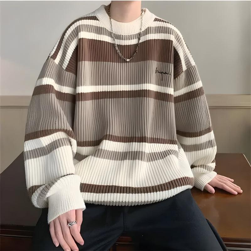Men's Striped Knit Sweater