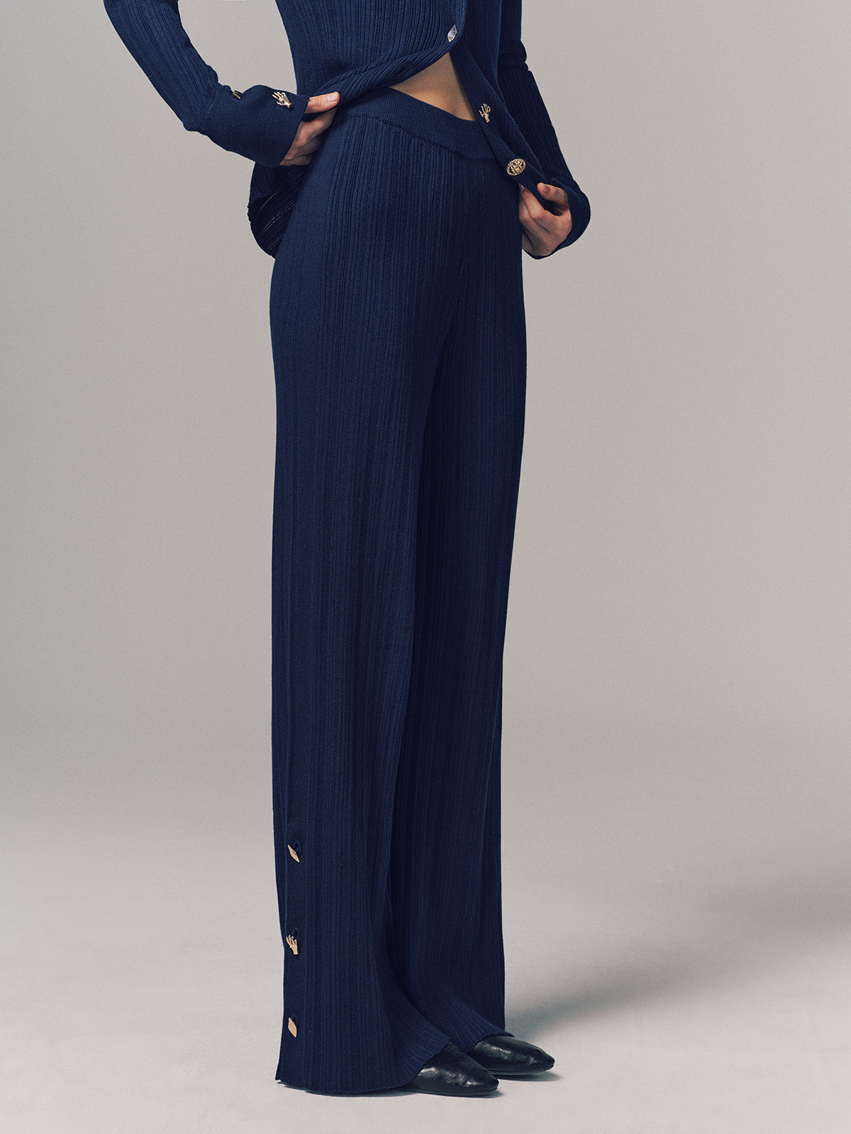 Ruœgy Pantalon Maille À Fente Femme