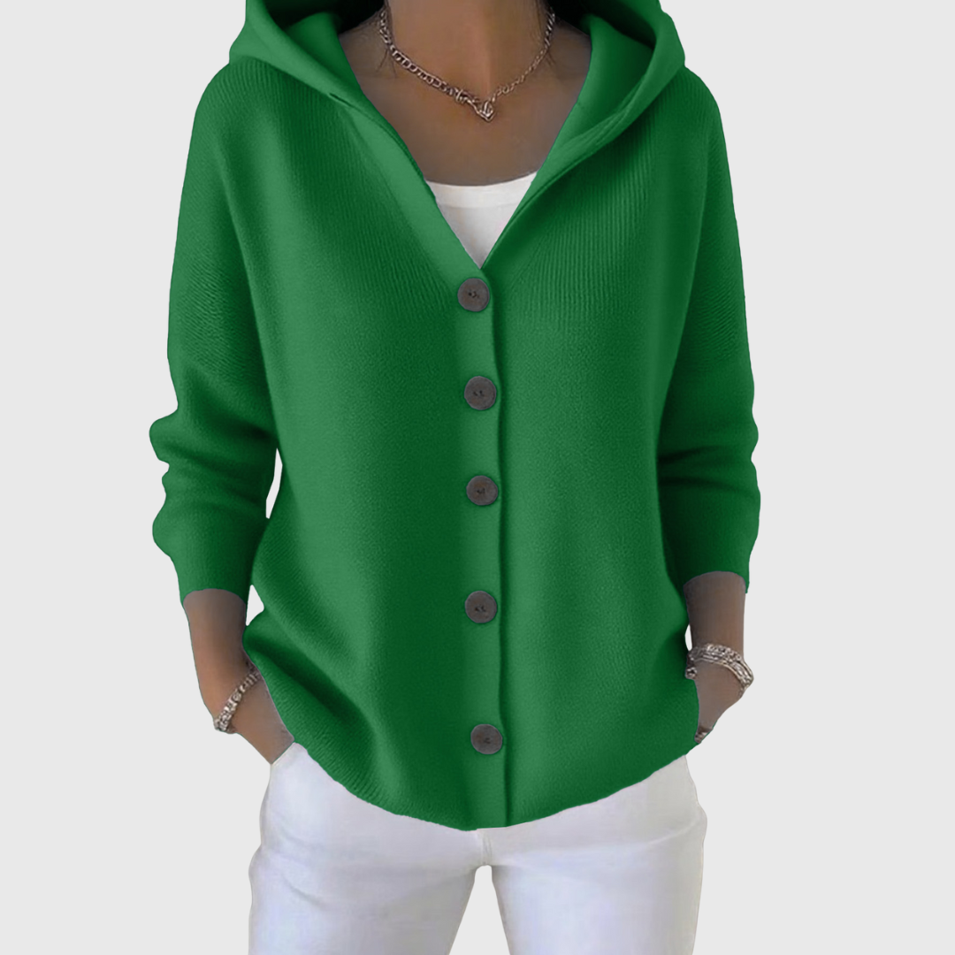 Ruœgy Gilet à Capuche Boutonné Femme