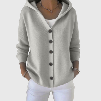 Ruœgy Gilet à Capuche Boutonné Femme