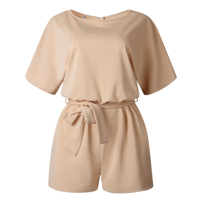 Ruœgy Combishort Ceinturée Manches Courtes Femme