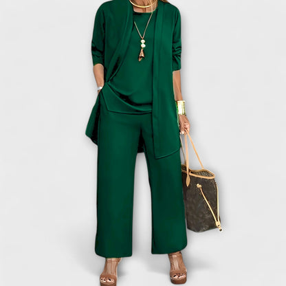Ruœgy Ensemble 3 Pièces Gilet Long Femme