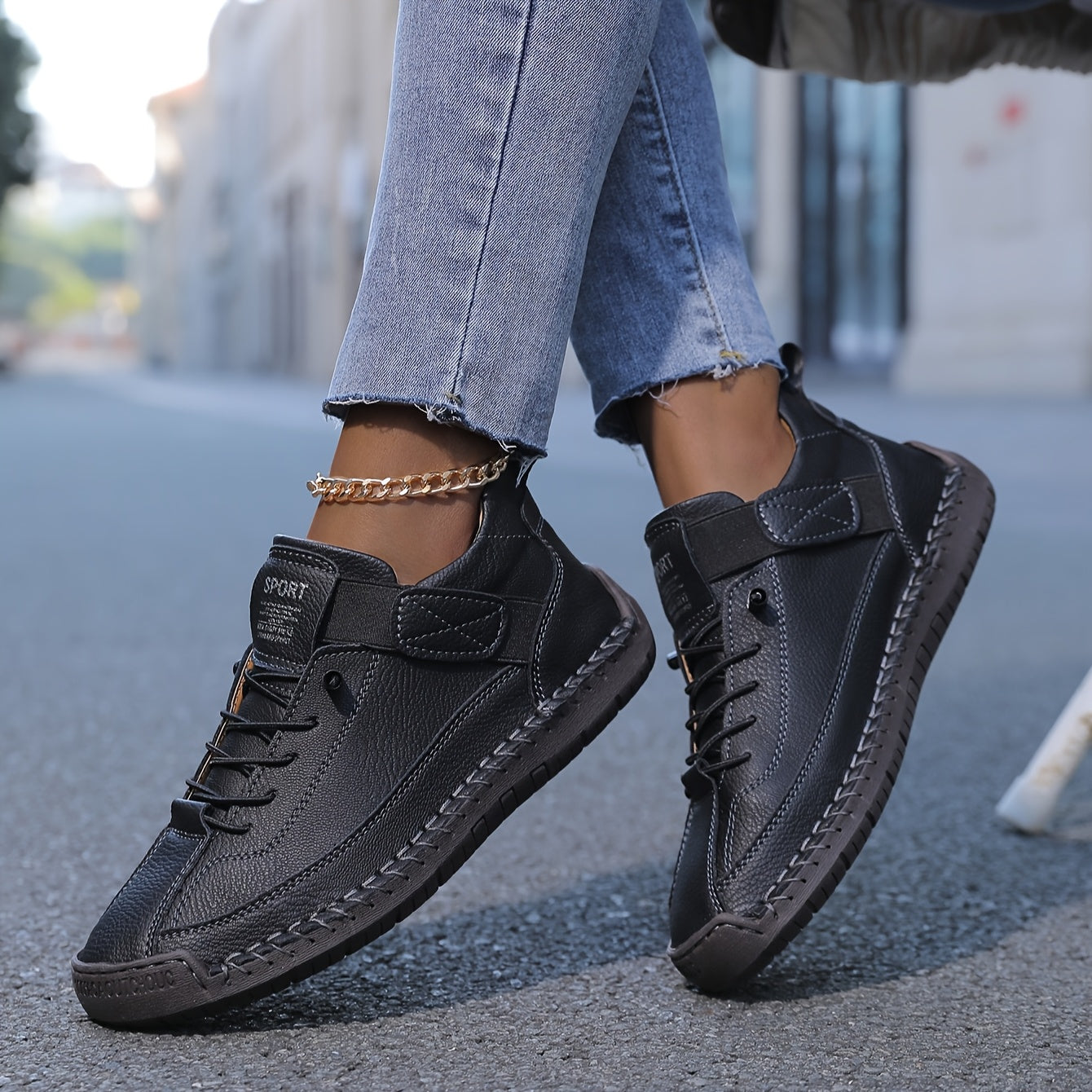 Ruœgy Baskets Montantes Orthopédiques à Lacets Femme
