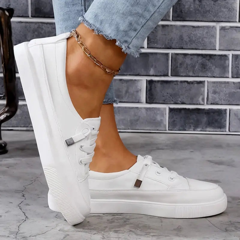 Ruœgy Baskets Orthopédiques à Lacets en Toile Femme
