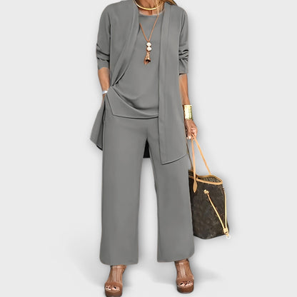 Ruœgy Ensemble 3 Pièces Gilet Long Femme