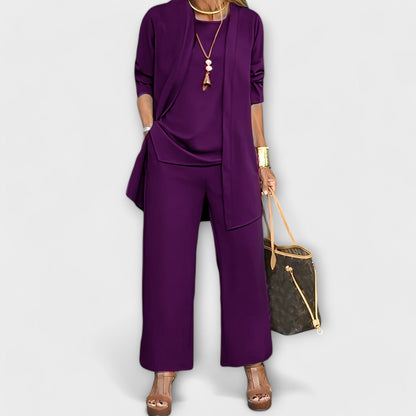 Ruœgy Ensemble 3 Pièces Gilet Long Femme