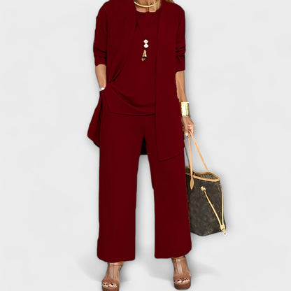 Ruœgy Ensemble 3 Pièces Gilet Long Femme