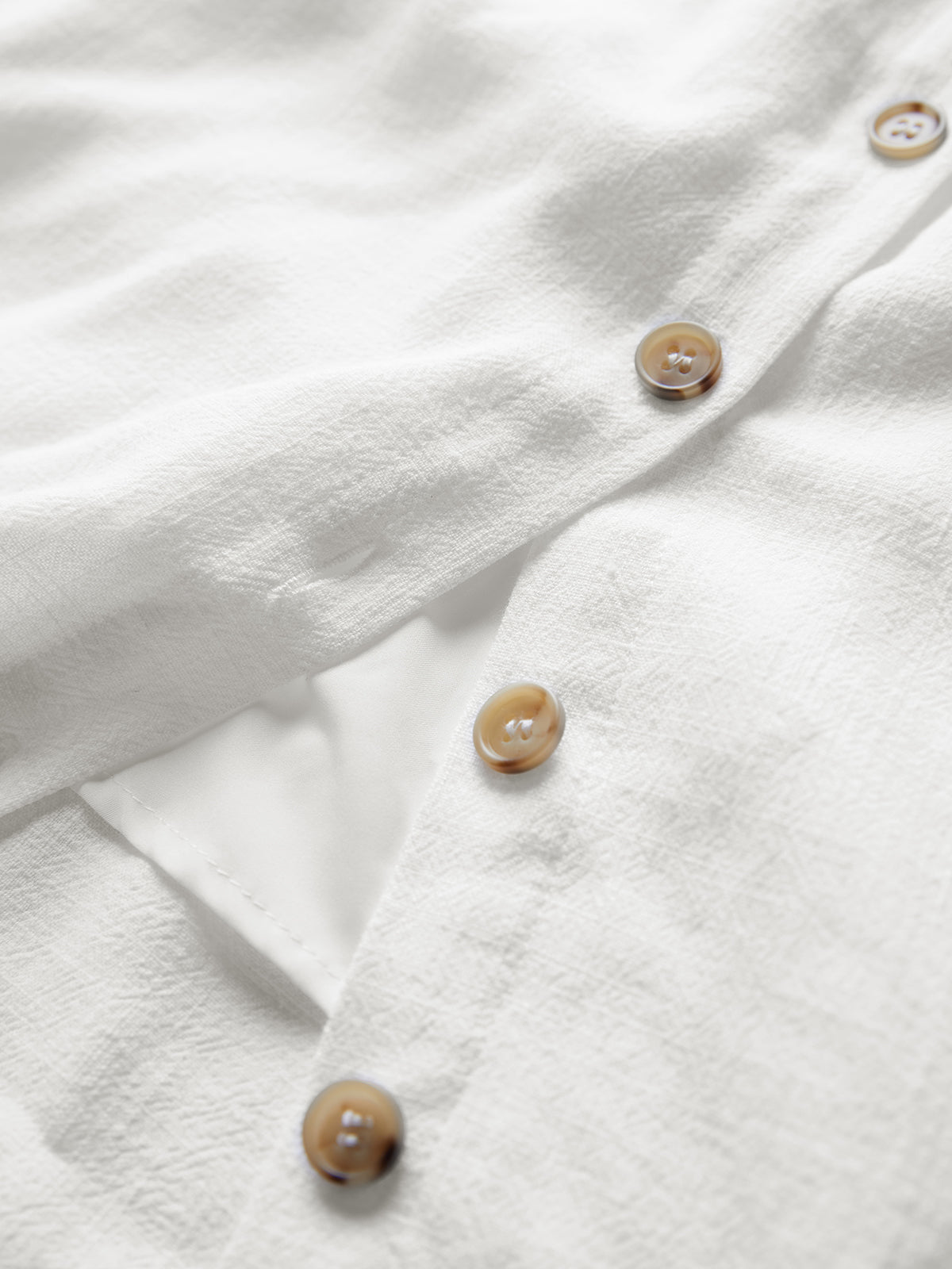 Ruœgy Robe Blanche Courte en Lin Femme