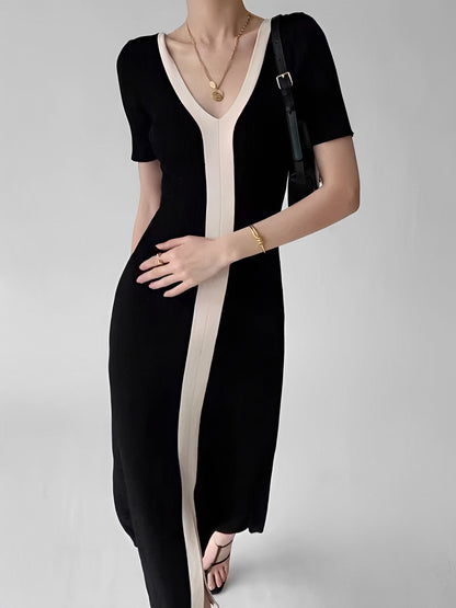 Ruœgy Robe Pull Midi Col V