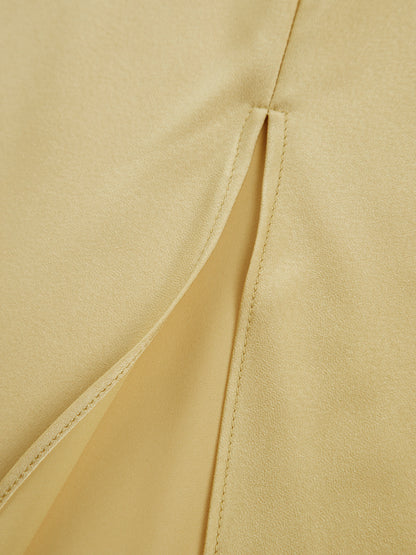 Ruœgy Robe Satinée Longue Asymétrique