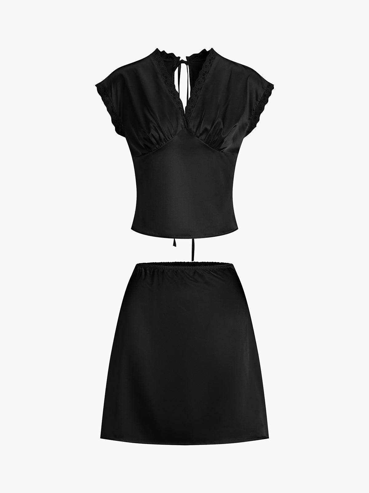 Ruœgy Ensemble Jupe Satin Femme