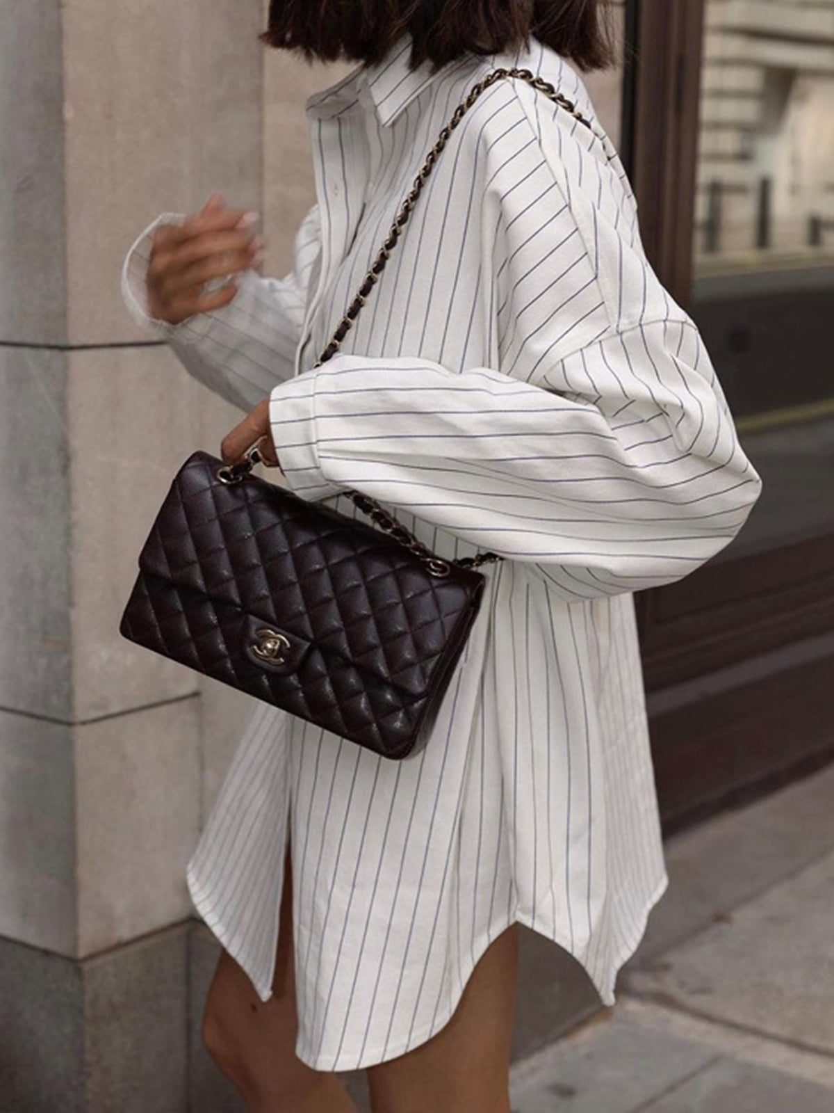 Ruœgy Oversized Striped Shirt