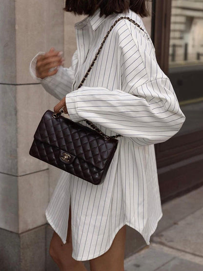 Ruœgy Oversized Striped Shirt