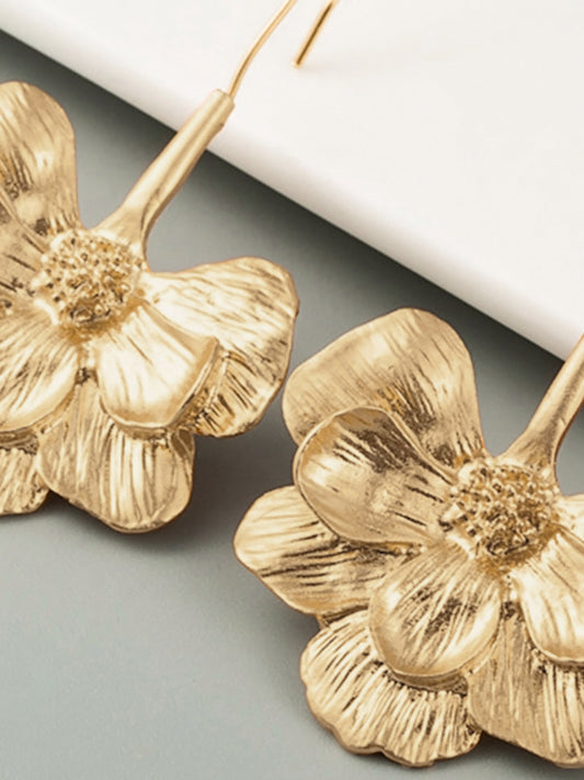Ruœgy Boucles d’Oreilles Fleur Dorées Femme
