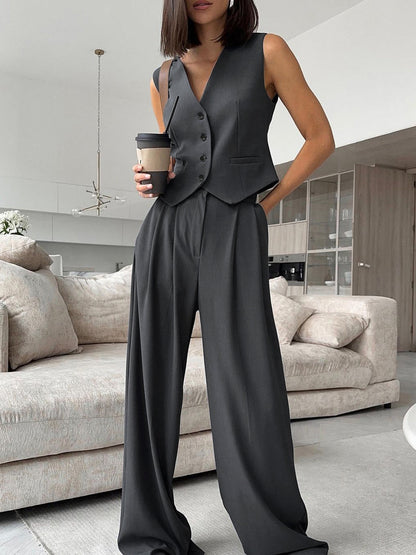 Ruœgy Ensemble Gilet Pantalon Femme