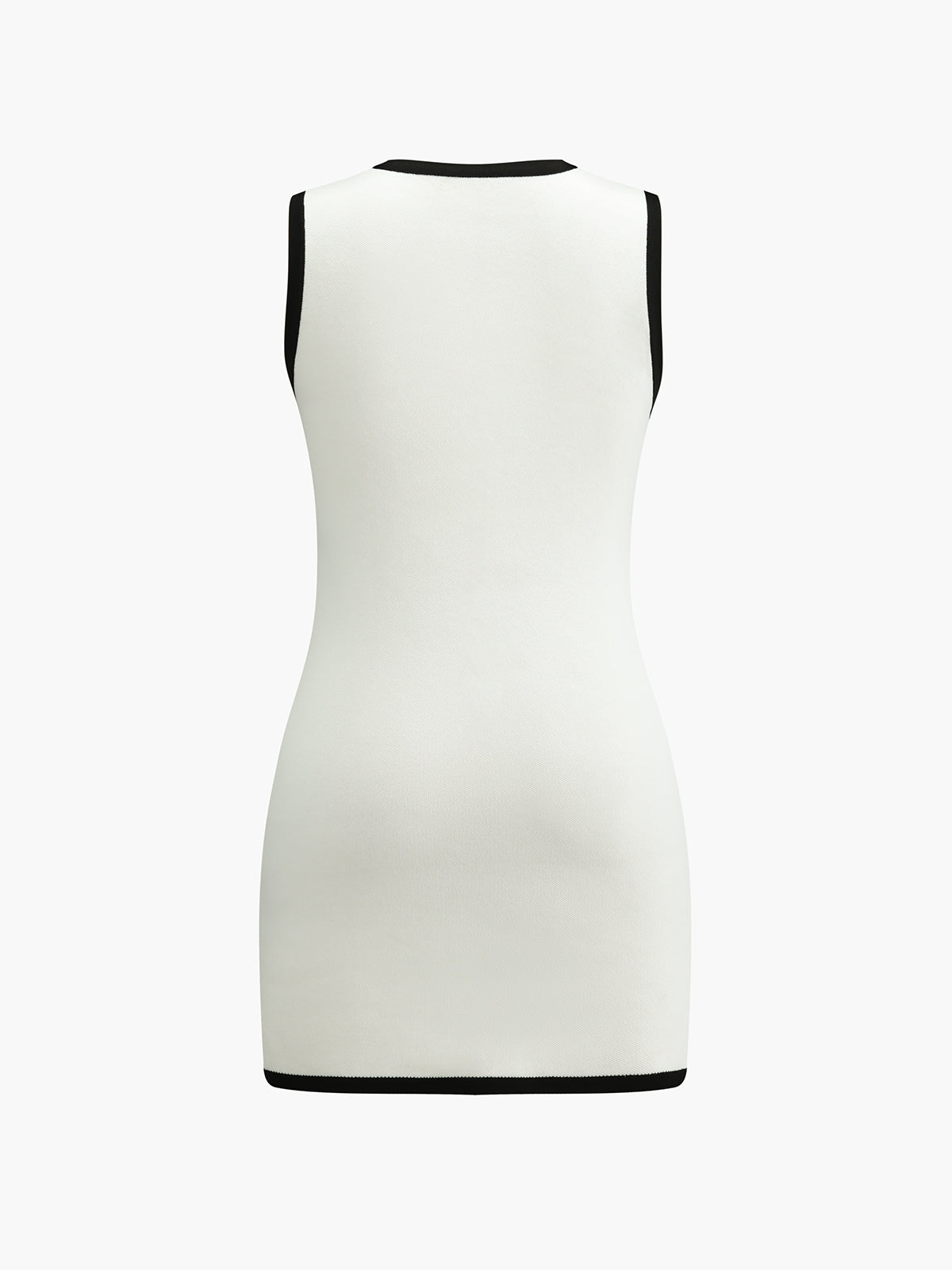 Ruœgy Robe Courte en Maille Sans Manches Femme
