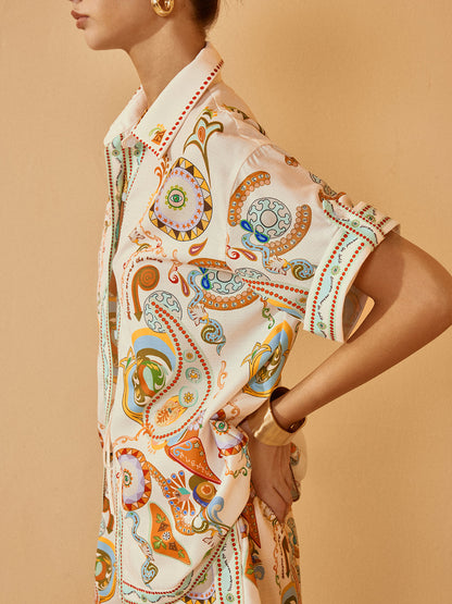 Ruœgy Polo Print Shorts Set