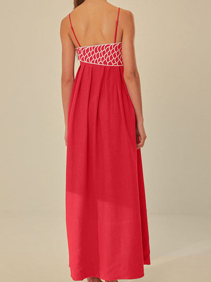 Ruœgy Embroidered Maxi Cami Dress