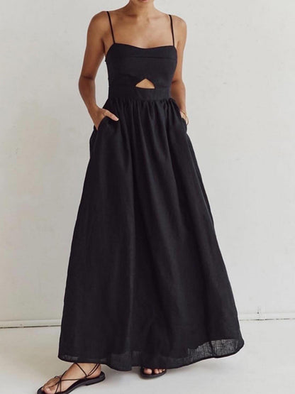 Ruœgy Sleeveless Cut Out Maxi Dress