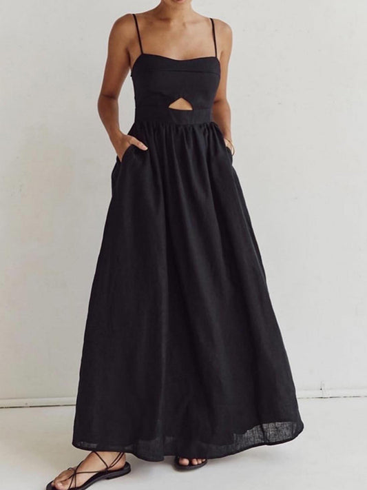 Ruœgy Sleeveless Cut Out Maxi Dress