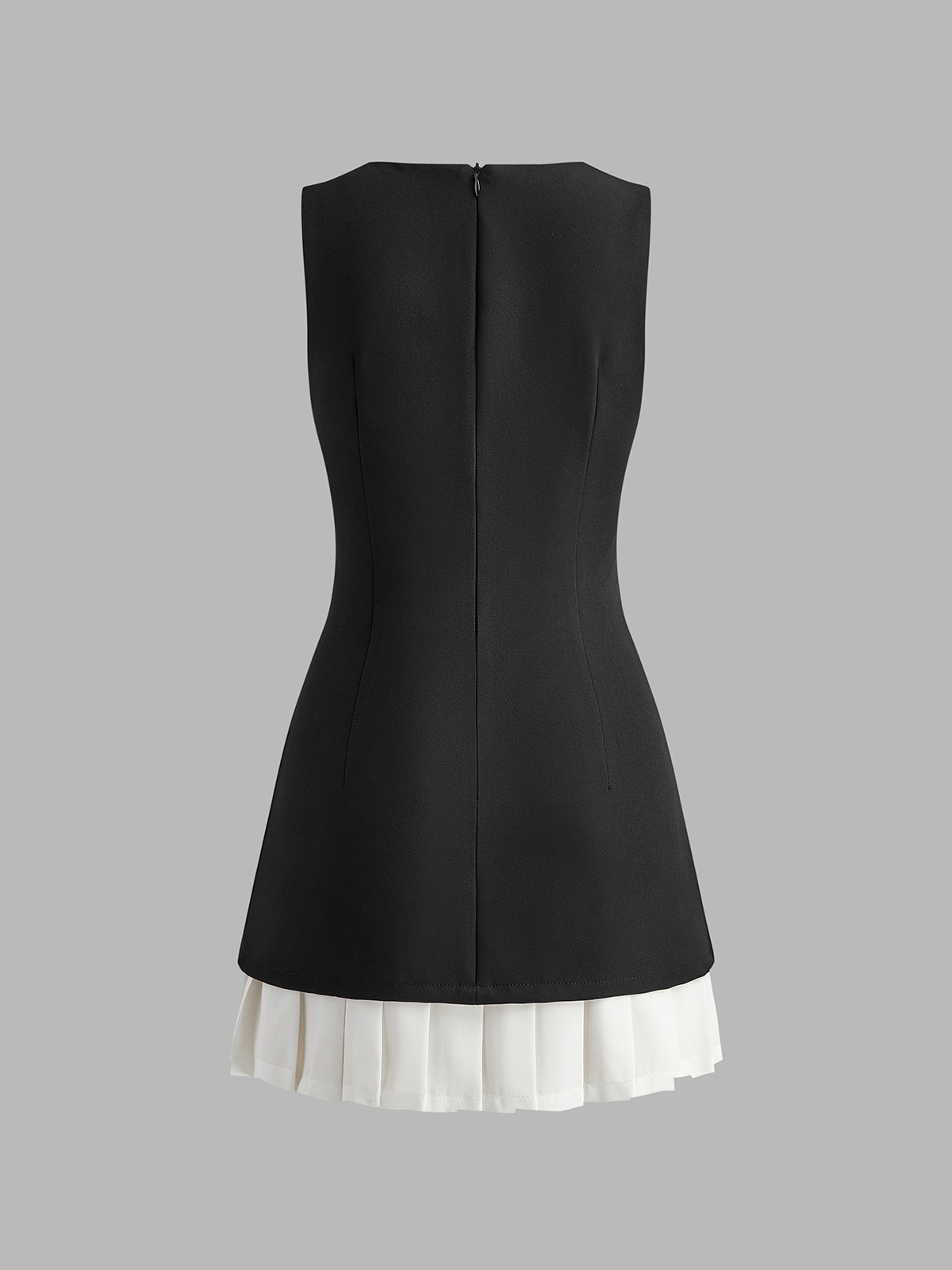 Ruœgy Mini Robe Plissée Sans Manches Femme