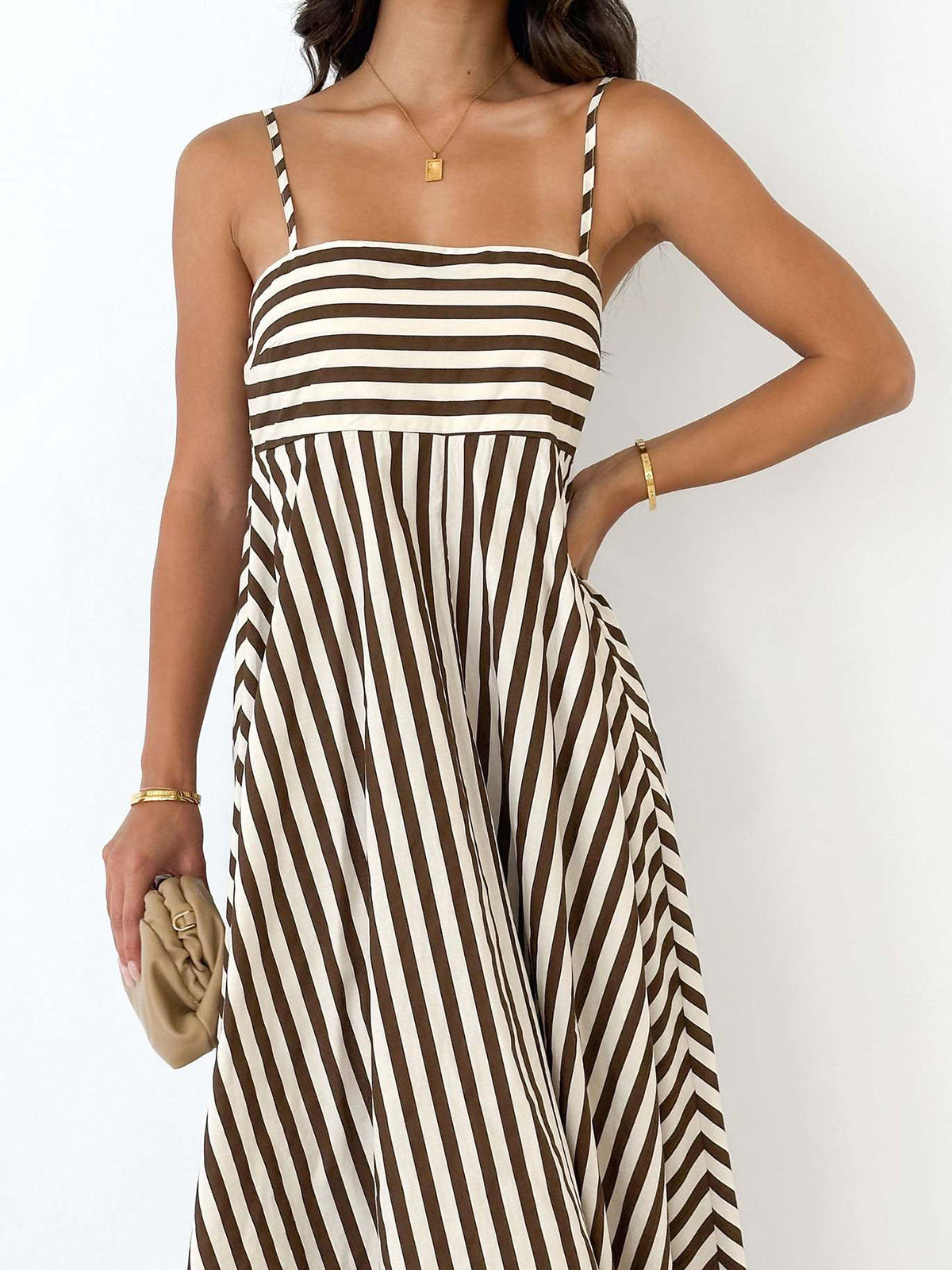 Ruœgy Striped Cami Maxi Dress