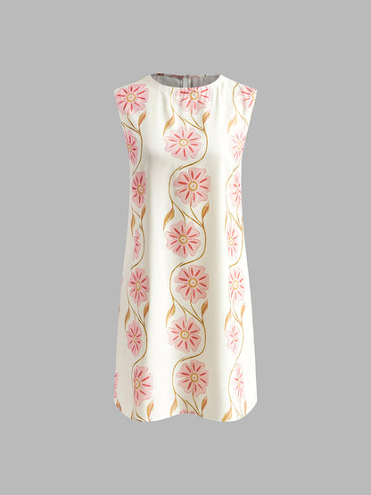 Ruœgy Robe Courte en Lin sans Manches Femme