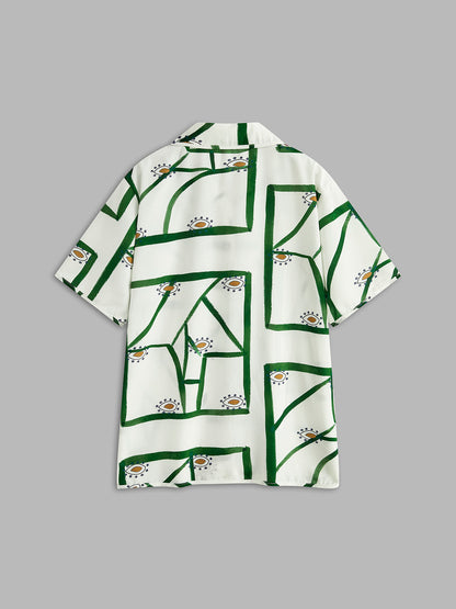 Ruœgy Print Drawstring Shorts Set