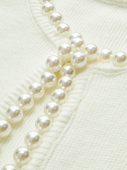 Ruœgy Pearl Trim Cardigan