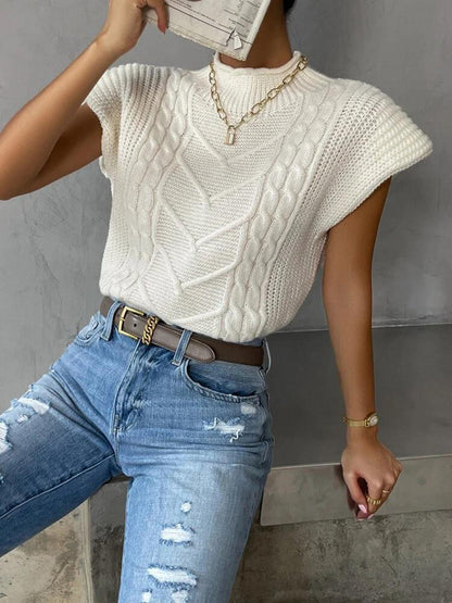 Ruœgy Pull Sans Manches Femme Maille