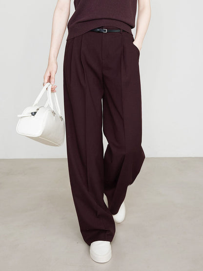 Ruœgy pantalon à pinces femme coupe droite Femme
