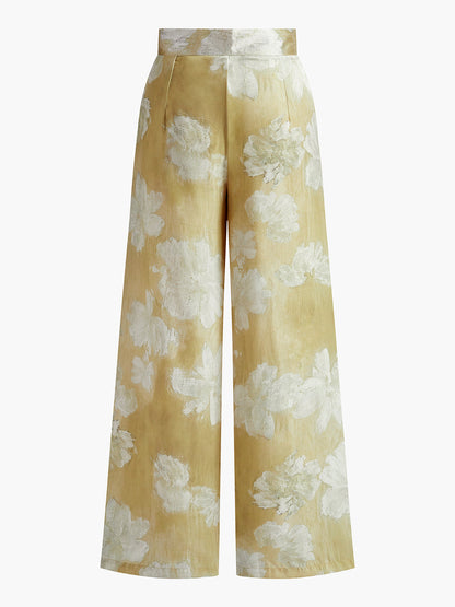 Ruœgy Pantalon Fleuri Femme Imprimé