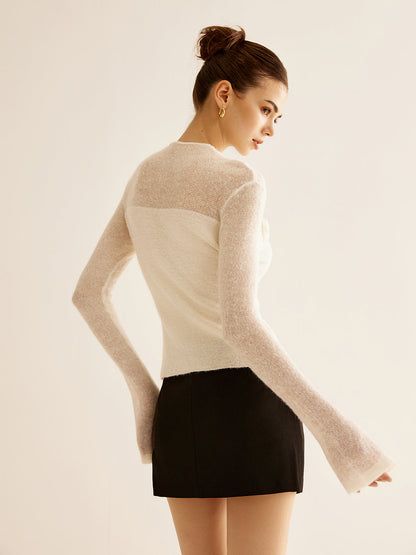 Ruœgy Pull à Fleurs 3D Femme