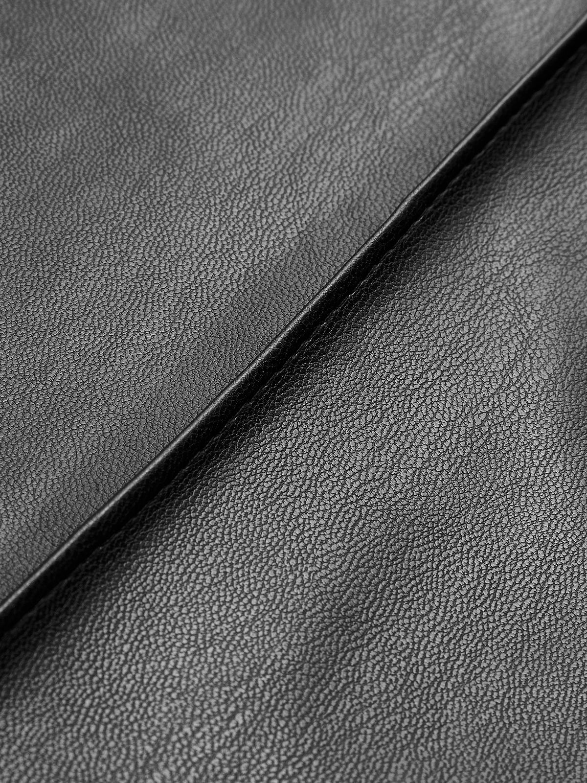 Ruœgy Pantalon Simili Cuir Taille Haute Femme