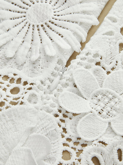 Ruœgy Ensemble Jupe Dentelle Florale Femme