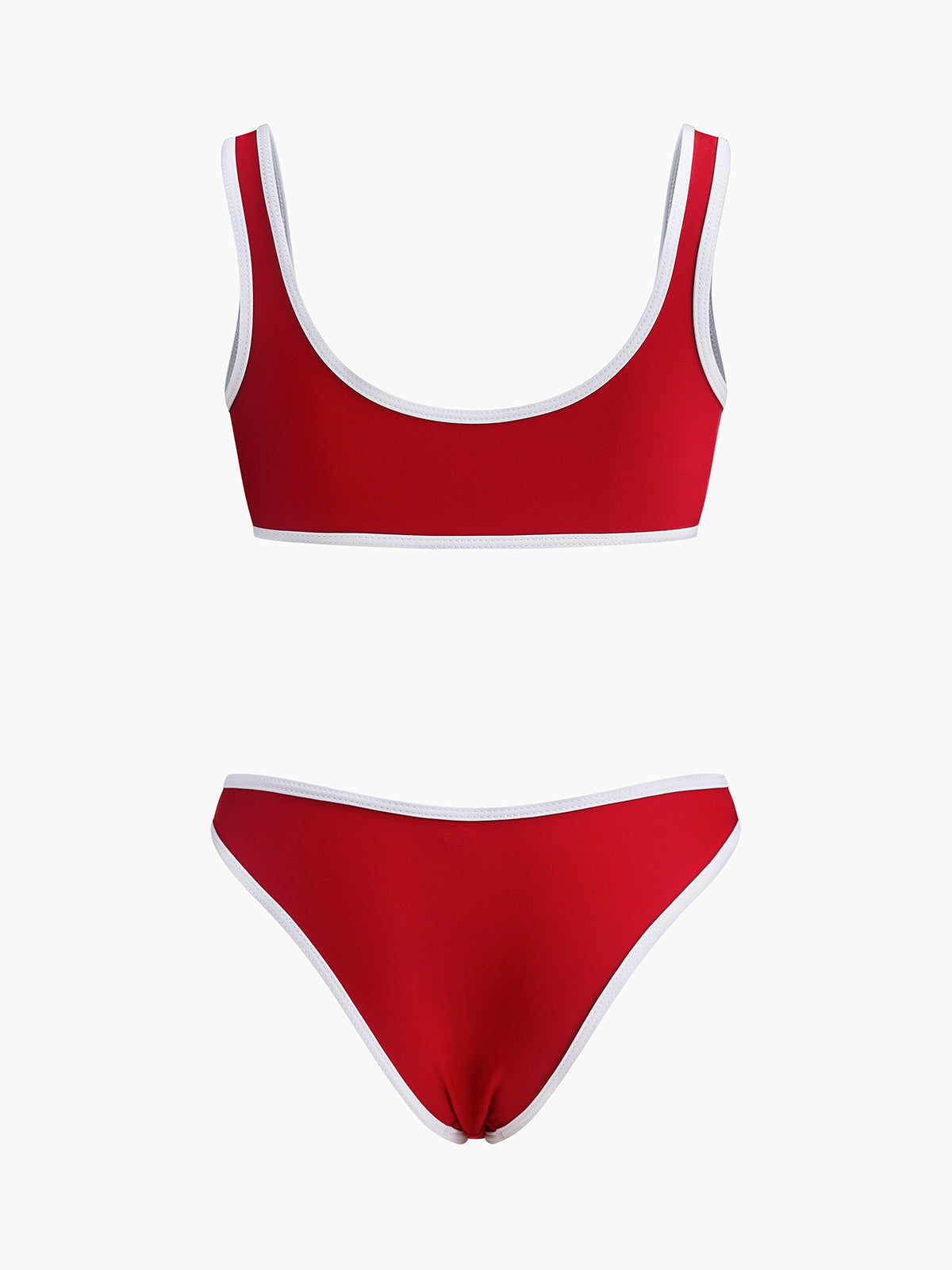 Ruœgy Bikini Rouge à Liseré Contrasté Femme