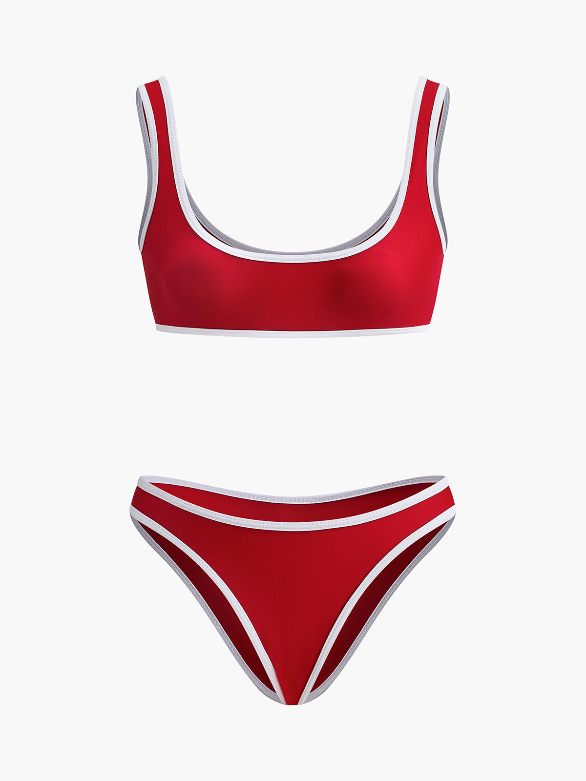 Ruœgy Bikini Rouge à Liseré Contrasté Femme