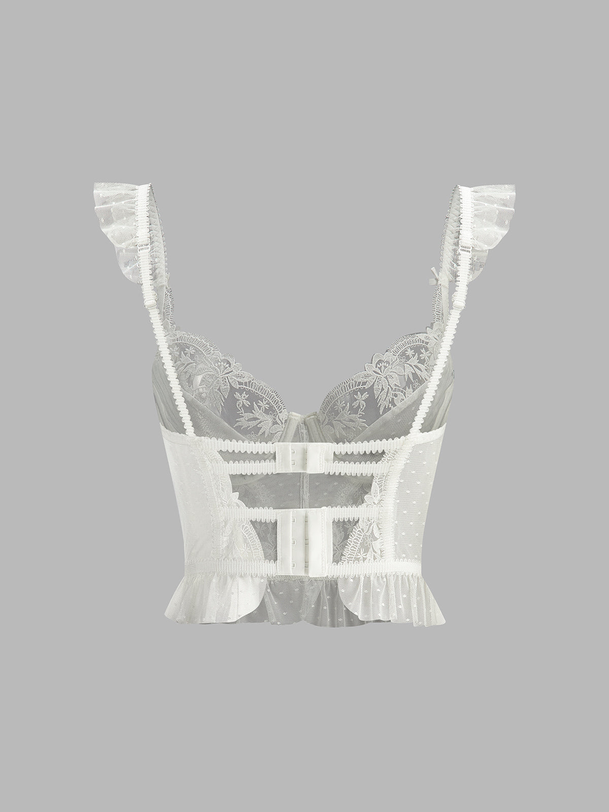 Ruœgy Top Corset Dentelle Fleurie Femme