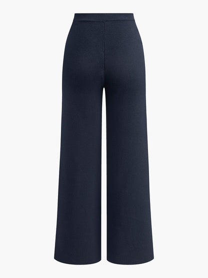 Ruœgy Pantalon en Maille Taille Élastique Femme
